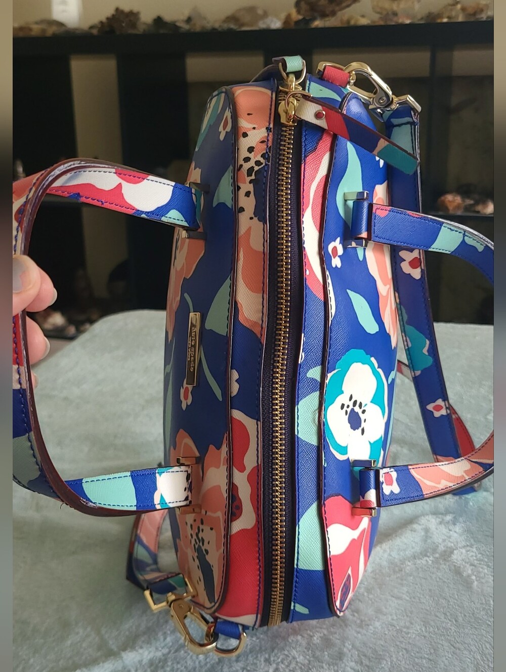 The Kate Spade Newbury Lane Small Felix Cherry Floral Satchel - Picture 8 of 16